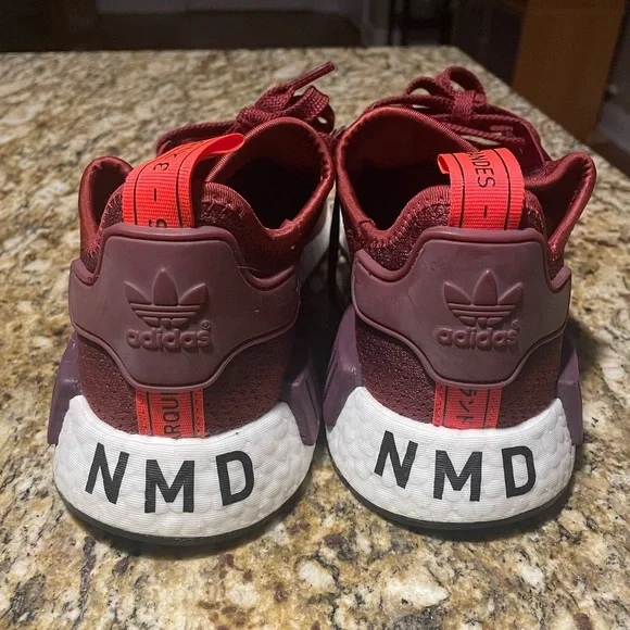 Women’s Adidas NMD R1 Maroon Sneakers - Picture 2 of 10